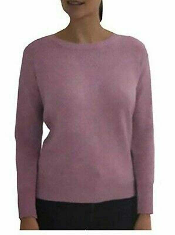 Ellen Tracy Women's Long Sleeve Pullover (M, Mulberry HTR)